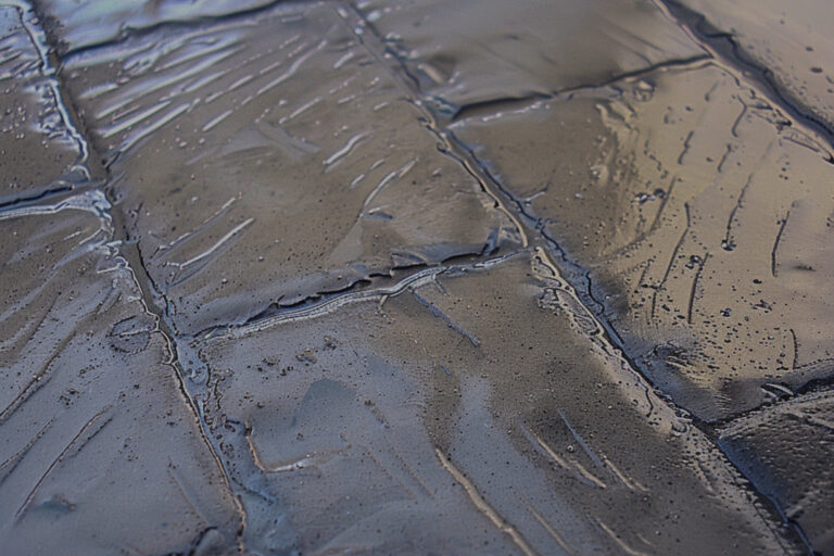 A Closeup View of Newly Stamped Concrete