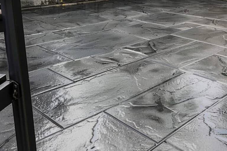 A Close Look at a Stamped Concrete with Polished Finish