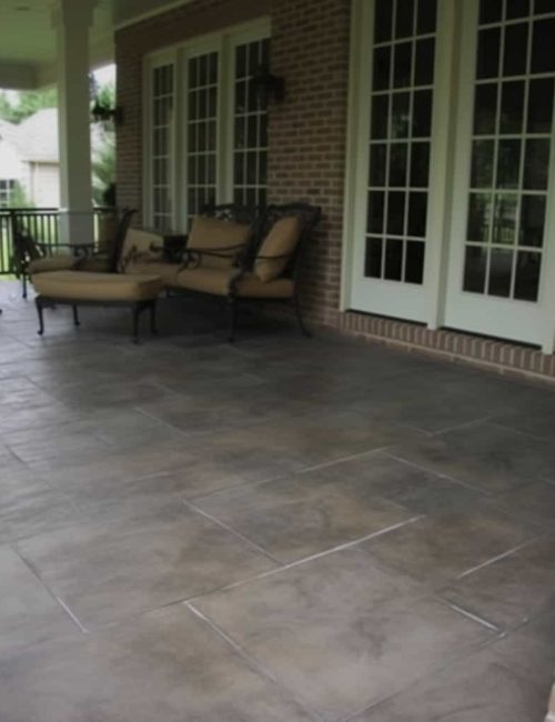 Stamped Concrete Porch Service 2 Joliet Concrete Works