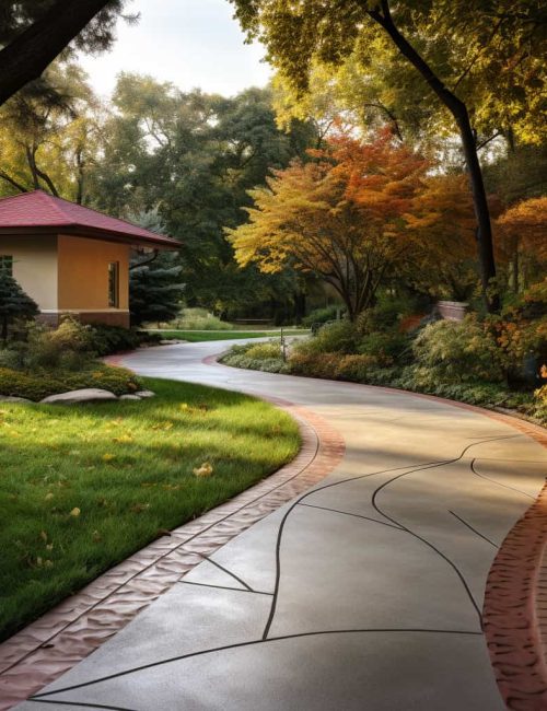 stamped concrete pathway - joliet concrete solutions